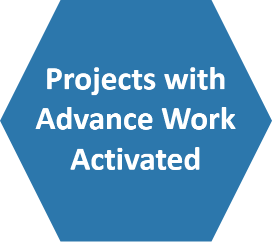 Projects with Advance Work Activated