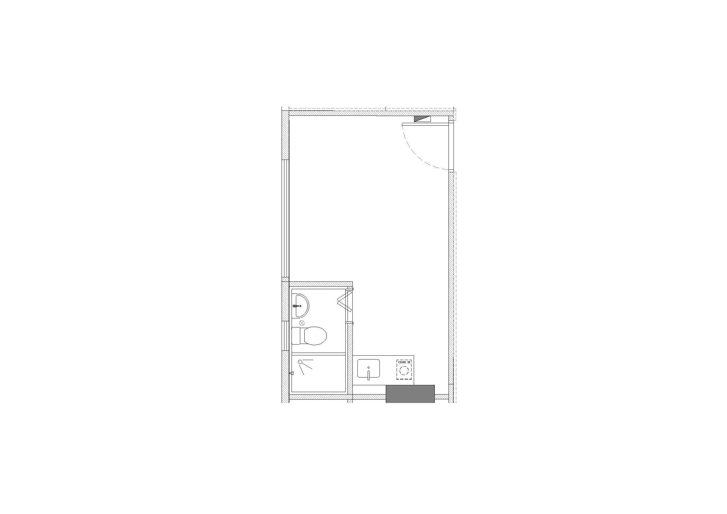 Floor Plan of 1-2 Persons Unit