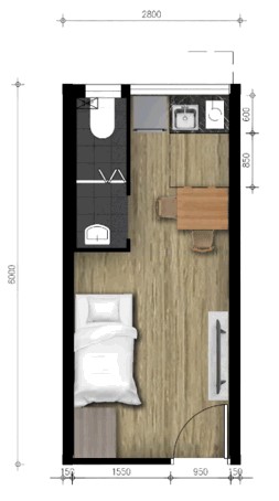 1/2 人單位平面圖