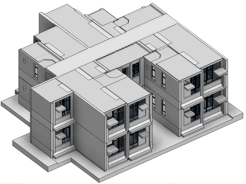 「組裝合成」建築法示意圖